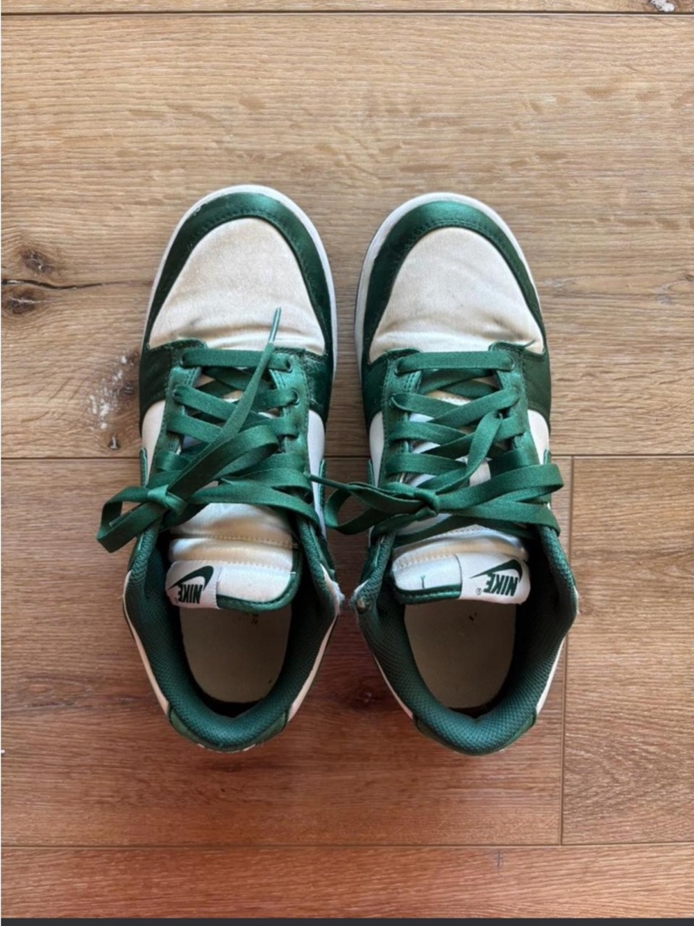 Nike Green and Cream Low-Top Sneakers
